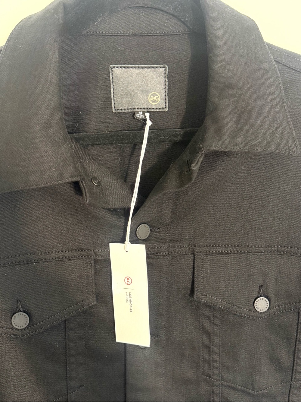 AG Adriano Goldschmied Black Oversized Denim Trucker Kendrix Jacket NWT Medium - Picture 5 of 7